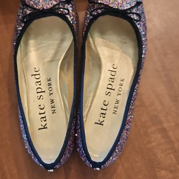 Kate Spade Honey glitter ballet flats rainbow - Picture 5 of 12
